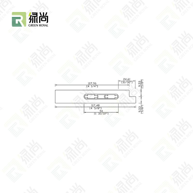 4 5/8″ X 3/4″ Reinforced Rail