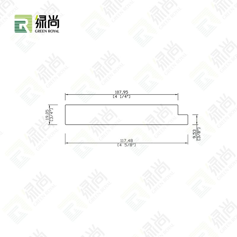 4 5/8″ X 3/4″ Rail